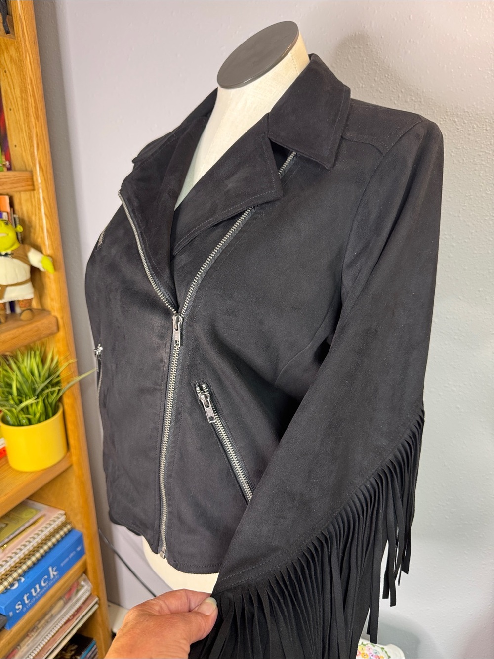 Torrid Faux Suede Fringe Moto Jacket - Women - Picture 9 of 15